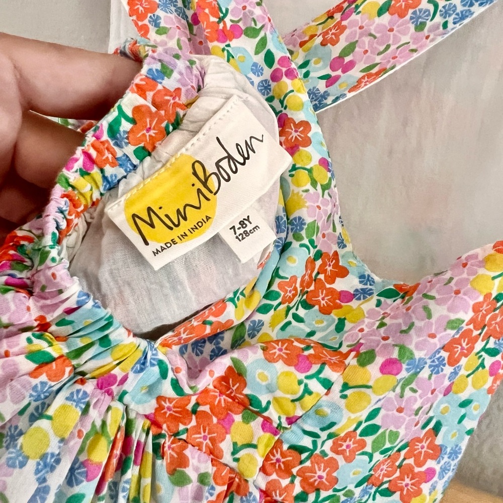 Mini Boden Harper Cross Back Floral Dress - Picture 7 of 7